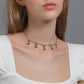 Rhinestone Cherry Necklace Hip Hop Tennis Chain Cherry Pendant Necklace Small Fresh Single Row Micro-studded Diamond Necklace
