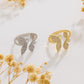 Ins full diamond butterfly ring female fashion light luxury niche design leaf ring geometric opening index finger ring