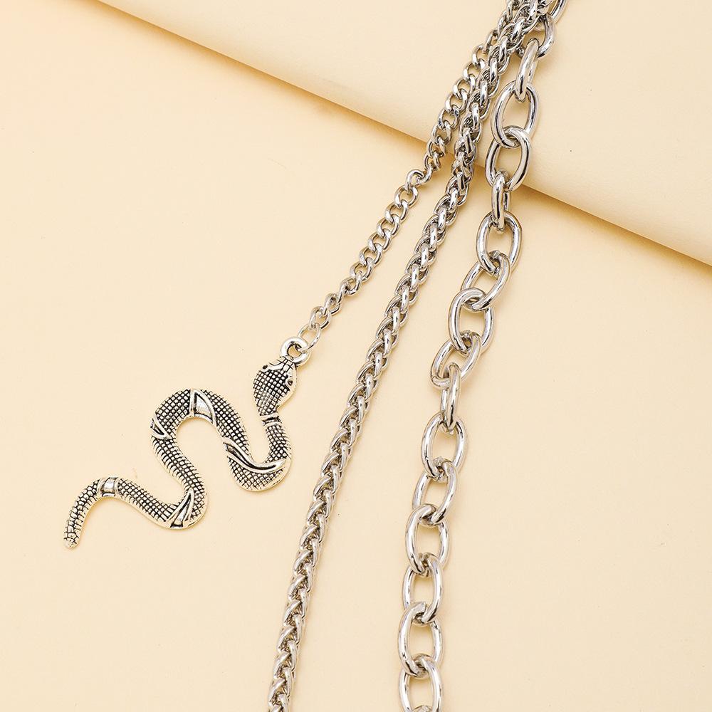 Trendy pants hanging chain decoration jeans chain ring accessories waist chain hanging decoration snake double tassel hip-hop pants chain