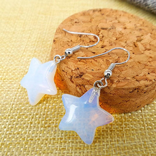 Pentagram Creative Earrings Fashion Earrings Earrings Opal Alloy Earhook Earrings