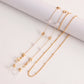 Accessories Mask Chain Glasses Chain Devil Eye Mask Chain Imitation Pearl Metal Glasses Chain