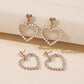 E8469 Love Pearl Earrings Women's Fashion Diamond Earrings Temperament Earrings Personality Atmospheric Earrings