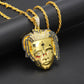 Hip-hop trendy jewelry fashion creative personality popular face pendant necklace