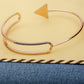 Ins simple triangle arrow opening bracelet fashion temperament double-layer three-dimensional glossy bracelet bracelet