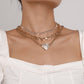 N1796 retro niche necklace stacked multi-layer claw chain love necklace chain exaggerated punk necklace