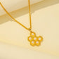ins honeycomb necklace long style design light luxury chain simple personality fashion all-match accessories