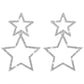 E1682 Sexy women's group fashion rhinestone earrings pentagram double-layer personality fashion temperament earrings