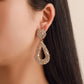 Pop Earrings Water Drop Embossed Bohemian Stud Earrings Punk Geometric Metal Earrings