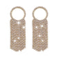 E1131 Tassel Full Diamond Earrings Fashion Retro Personality Earrings Alloy Creative Long Earrings