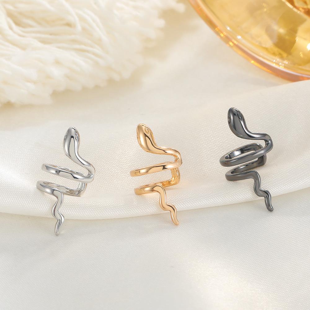 ins simple snake-shaped ear clip without ear piercing women's fashion niche design small snake ear bone clip earrings