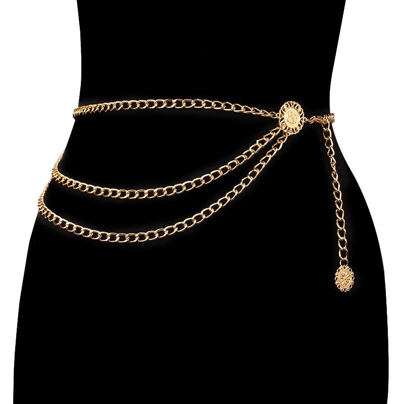 Jewelry Layered Metal Waist Chain Dress Belt Fashion Navel Chain Body Corset Body Chain