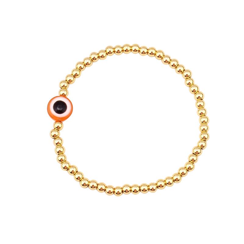 Atmospheric Devil's Eye Bracelet Golden CCB Beads Color Glass Eyes Hand Jewelry Fashion Jewelry