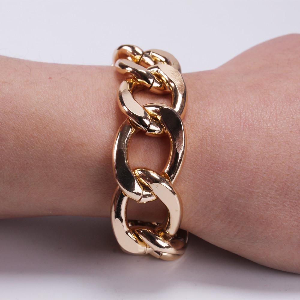 Creative Jewelry Fashion Punk Hip Hop Double Thick Chain Trendy Men's and Women's Necklace Exaggerated Aluminum Chain Necklace