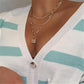 Exaggerated hip-hop net red metal lock pendant necklace retro multi-layer chain necklace