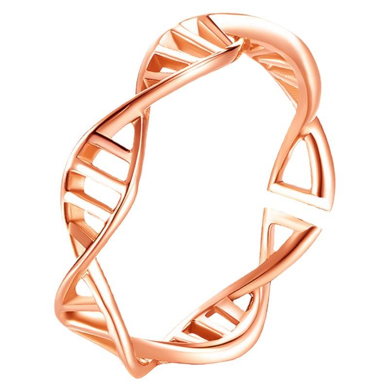 Hand Jewelry Cross Stripes Rose Gold Women's Ring Fashion Rhombus Fishbone Opening Versatile Ring