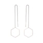 Creative Tassel Geometric Long Stud Earrings Female Fashion Simple Love Triangle Hexagonal Ear Wire