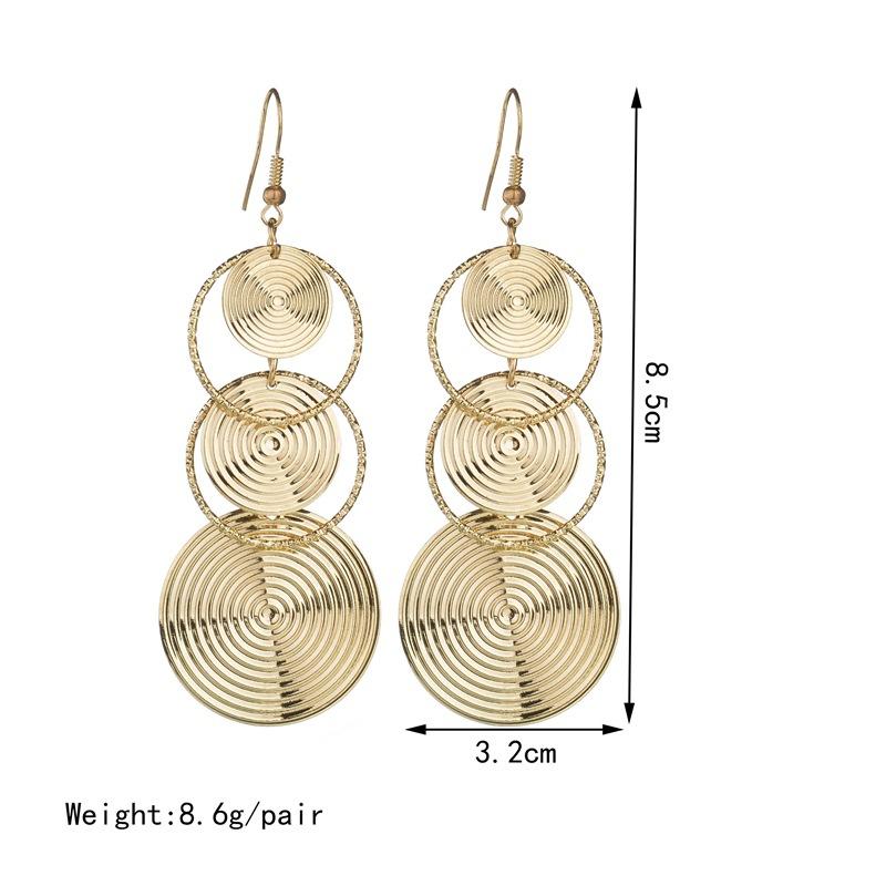 Temperament female circle long fashion earrings exaggerated earrings earhook earrings