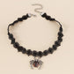 N9237 short collar choker lace creative spider pendant necklace Halloween carnival personality necklace