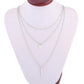 Fashion Women's Bohemian Glitter Sequin Layered Necklace Clavicle Chain Jewelry