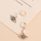 Jewelry micro-set diamond blue eyes pearl pendant earrings women's popular temperament earrings