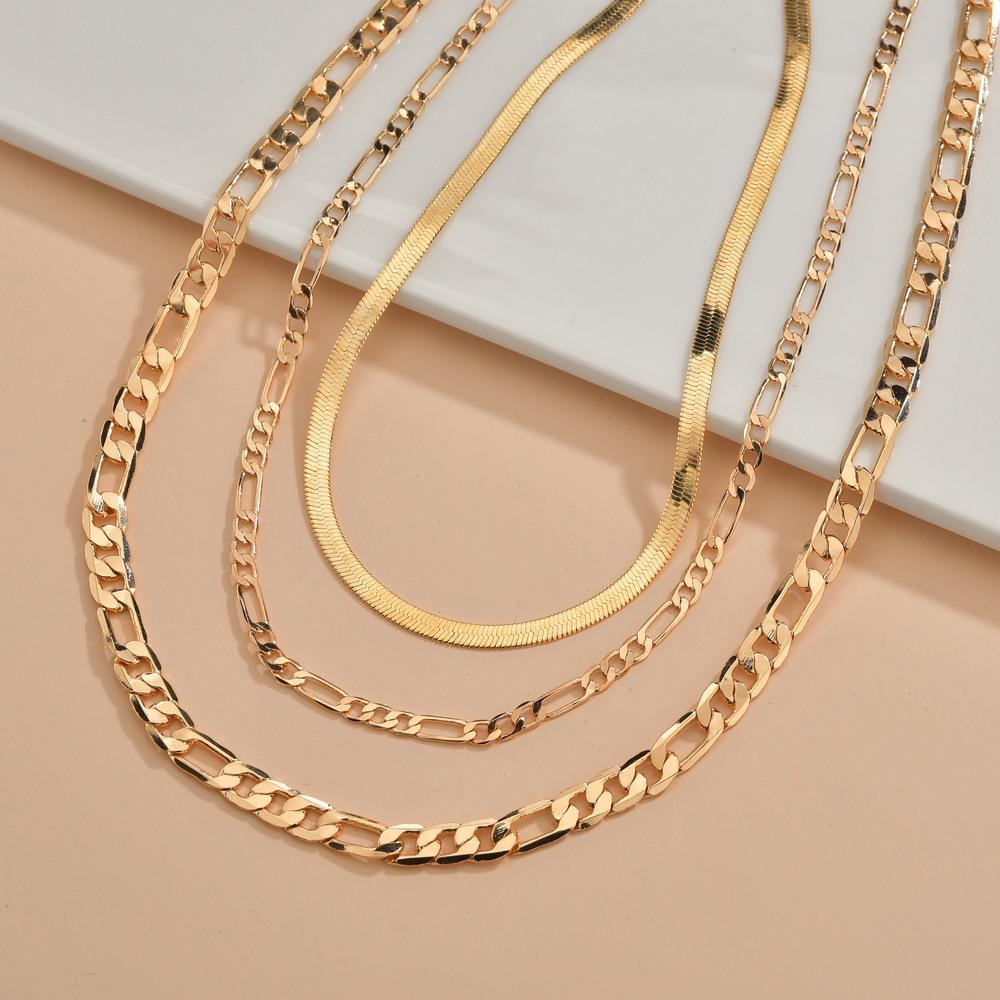 Popular fashion personality retro simple multi-layer women's necklace combination jewelry