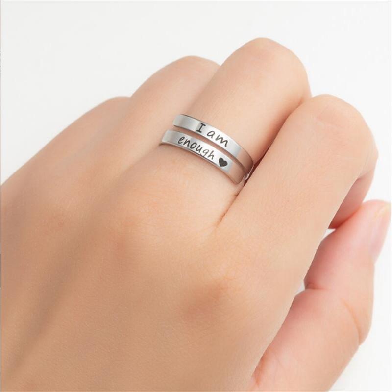vintage open stainless steel ring jewelry iamenough ring