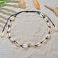 Accessories Boho Ethnic Big Shell Necklace Beach Vacation Braided Necklace Jewelry