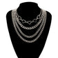 Jewelry Hip Hop Personality Geometric Set Necklace Simple Peach Heart Hollow Multilayer Chain Necklace Female