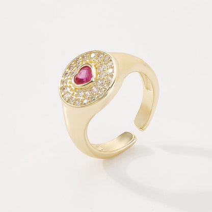 ZR11 Fashion Open Ring Simple Copper Crossing Romantic Love Ring Retro Creative Jewelry