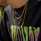 Jewelry Fashion Street Shot Metal Chain Men's Necklace Trend Simple Geometric Necklace Set