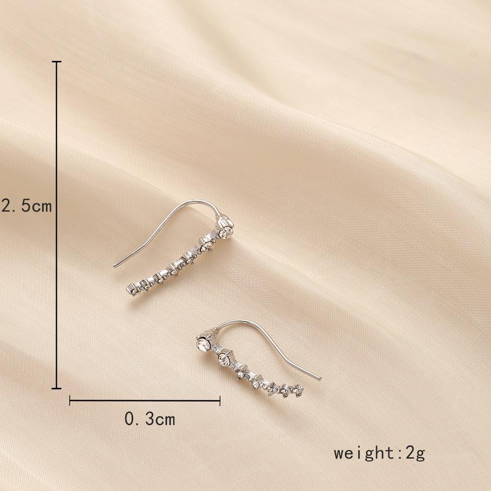 Classic fashion minimalist niche design ladies alloy seven diamond starry zircon earrings earrings