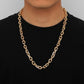 Trendy men's golden grinding cross chain aluminum chain simple temperament exaggerated punk necklace