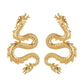 Kendou with the same dark Chinese dragon carving shape earrings earrings hip-hop ins dragon ear jewelry