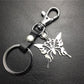 Men and Women Jewelry Titanium Steel Pendant Stainless Steel Hollow Butterfly Pendant Leather Keychain