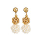 Jewelry Temperament Retro Xiaoxiang Imitation Pearl Earrings Niche Design Beaded Metal Earrings