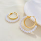 Pearl circle earrings female ins fashion exaggerated personality metal geometric large earrings temperament earrings