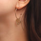 Jewelry ins geometric C-shaped large ring love tree of life pendant earrings female