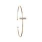 Hand jewelry simple diamond-studded metal rudder arrow heart thin bracelet opening bracelet