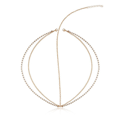 Bohemian Fan Metal Tassel Chain Rhinestone Headband Headdress Hair Band Head Chain