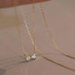 Ins Simple Bowknot Necklace Fashion Light Luxury Niche Design Zircon Clavicle Chain Temperament Sweet Necklace