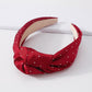 F3784 Simple Fabric Knotted Headband Elegant Fragrance Temperament Headband Retro Rhinestone Hair Accessories for Women