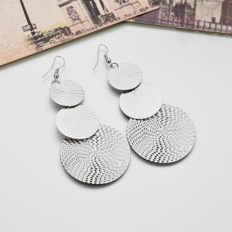 Trendy Pop Rock Night Frosted Round Stud Earrings Earrings Earrings Fashion Jewelry