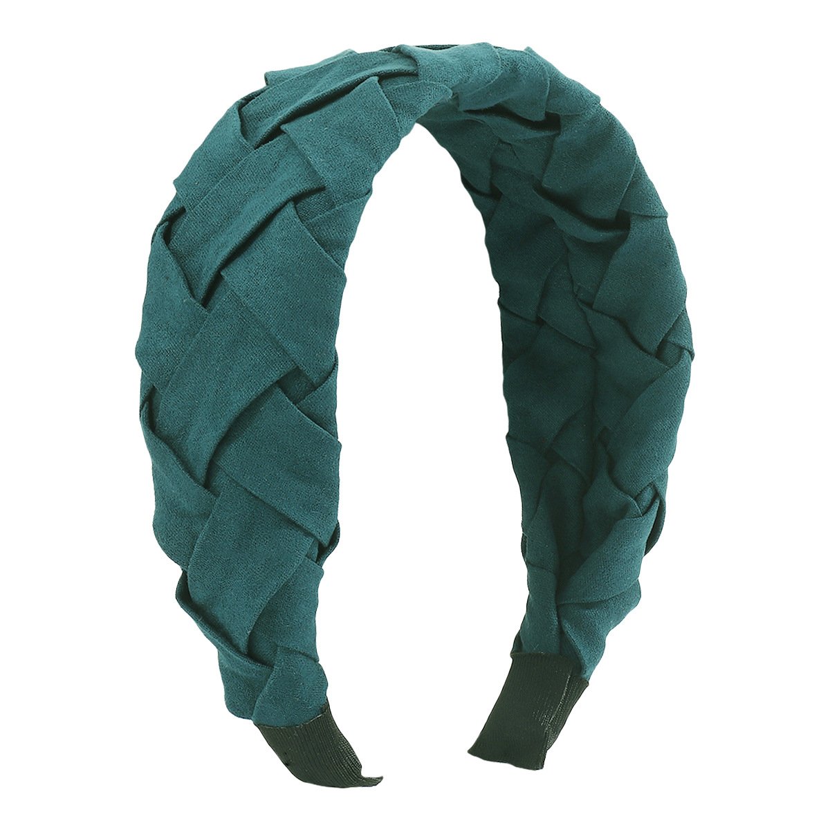 F4989 fabric wide-brimmed braided headband pure color twist braid personality high skull top going out elegant headband female