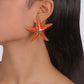 E1841 Jewelry Geometry Heavy Industry Alloy Drip Oil Earrings Starfish Beach Vacation Earrings Female