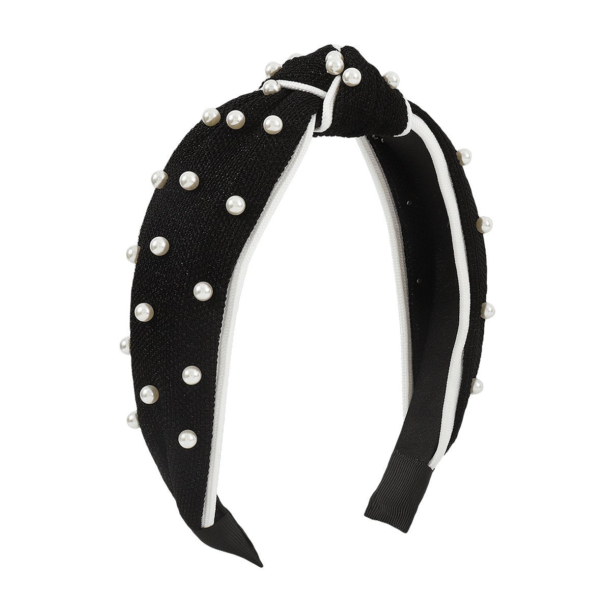 F4696 Geometric edging contrasting color nail bead hair accessories fabric knotted retro sweet and age-reducing simple headband for women