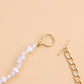 Jewelry Fashion OT Buckle Necklace Short Pearl Necklace Female Personality Plating Chain Chain Thick Chain Necklace
