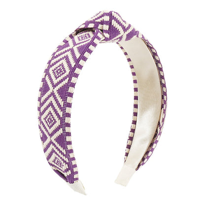 F4933 Jewelry Fabric Simple Knotted Rhombus Layered Headband Ethnic Small Fresh Headband