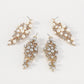 E1623 Retro Pearl String Rhinestone Earrings French Romantic Temperament Geometric Baroque Niche Earrings