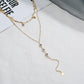 Exaggerated Long Star Pendant Clavicle Chain Temperament Necklace Neck Jewelry Net Red Short Necklace Female