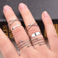 Vintage Exaggerated Knuckle Ring Fashion Simple Ring Jewelry Set